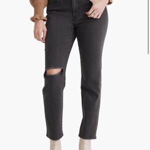 Madewell "The Girl Jean" Black Denim High Rise Ankle